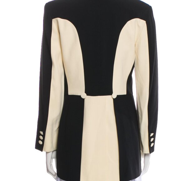 Moschino Couture Black Beige Tuxedo Blazer Made in Italy Size IT 42 - Picture 2 of 4